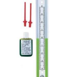 1221-36-W/M U-tube manometer, range 18-0-18" w.c., 17.3 oz (491.1 g) mercury required to fill  *Non-Cancelable and Non-Returnable*