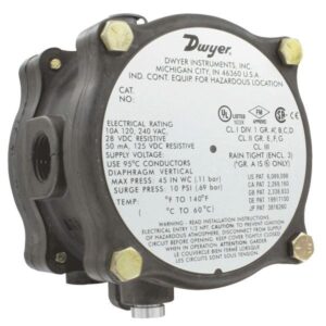1950G-10-B-24-NA Explosion-proof differential pressure switch, range 3-11" w.c.  *Non-Cancelable and Non-Returnable*