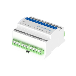 I/O module with Modbus RTU/ASCII or BACnet MSTP communication. 1xRS485, 24xDI. Power supply 24 V AC/DC