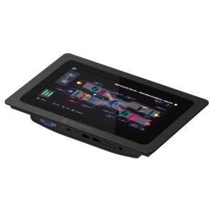 10.1-inch Android panel PC.  iSMA user management functions and "Kiosk Mode". 10-point touch screen, 16:9 aspect ratio, 1366x768 resolution, 300 nit brightness. 1xRJ45, 2xRS232, 2xUSB, 1xTF/SD card. Aluminum alloy housing. VESA compliant. 12 or 24 VDC, or  110-240 VAC .