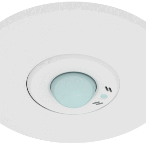 LDALI?MS2-BT, DALI multi-sensor (presence detection, illuminance sensor, IR receiver, temperature sensor, humidity sensor, 3 digital inputs, Bluetooth), up to 12 m mounting height, total diameter 104 mm, white