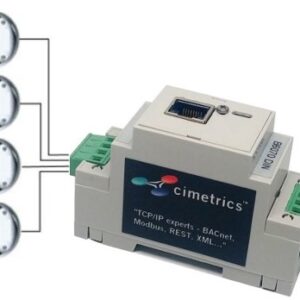 4 Pulse/Dry Contact Utility Meter to BACnet/IP Gateway