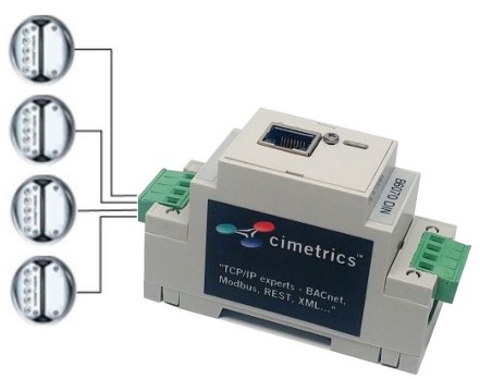 4 Pulse/Dry Contact Utility Meter to BACnet/IP Gateway
