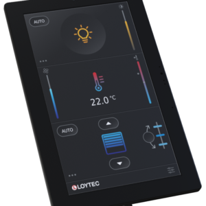 LPAD7-30G4, Touch Panel, black front, black enclosure, Dual Ethernet, WLAN, Bluetooth, Temp/Humidity, Lux, TOF, IR